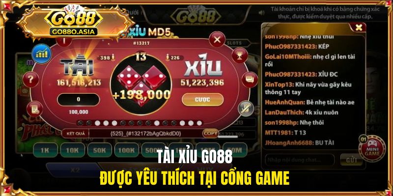 Tài Xỉu GO88 - Game Cược Xúc Xắc Kịch Tính Dễ Trúng Thưởng 1 Tài xỉu GO88 được yêu thích tại cổng game online